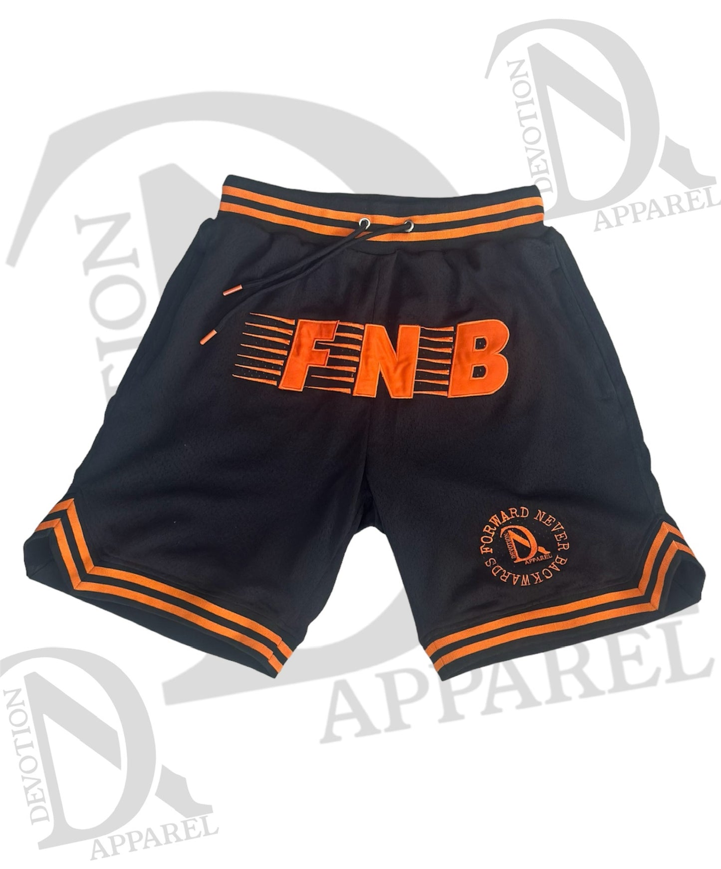 Devotion “FNB” Black/Orange Shorts